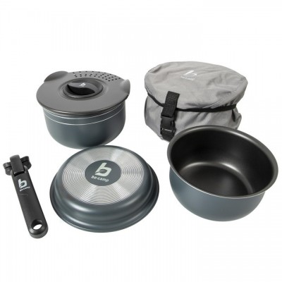 Набір посуду Bo-Camp Trekking 5 Pieces Anthracite (2300351), код: 8305