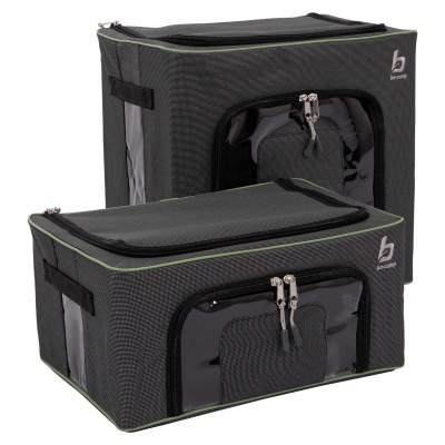 Комплект боксів-органайзерів складаних Bo-Camp Box Set M+L Anthracite (1709280), код: 12510