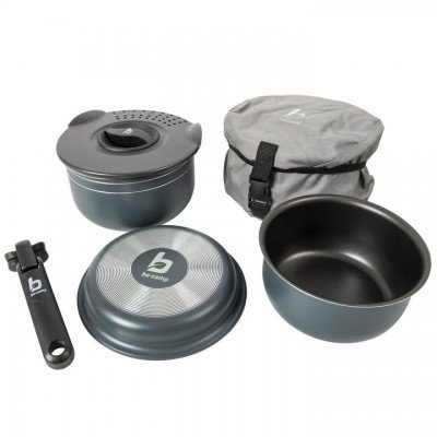 Набір посуду Bo-Camp Trekking 5 Pieces Anthracite (2300351), код: 8305