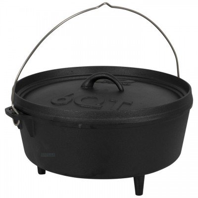 Казан з кришкою Bo-Camp Dutch Oven Cast Iron 31 cm / 5 L Black (2122410), код: 8857