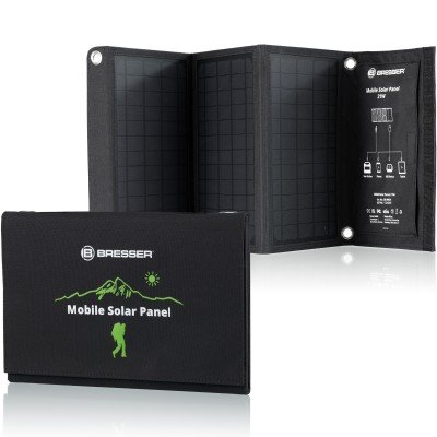 Портативний зарядний пристрій сонячна панель Bresser Mobile Solar Charger 21 Watt USB DC (3810030), код: 9205