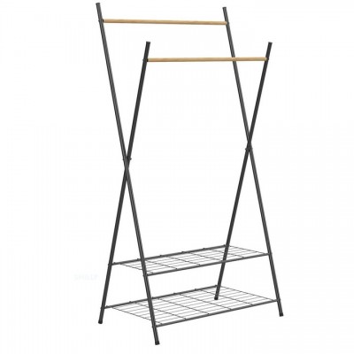 Стійка для одягу Casa Si Garment Rack Bamboo Black (CS92309W04), код: 8511