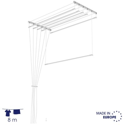 Сушарка для білизни настінно-стельова Casa Si Perfect Dry 5 x 1.6m White (CS42260V05), код: 12313