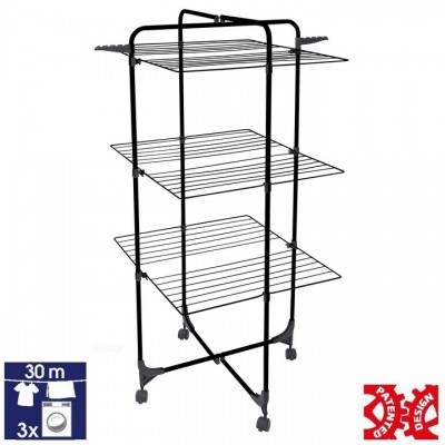 Сушарка для білизни підлогова Casa Si Athletic 3 Black (CS92185E04E), код: 8443