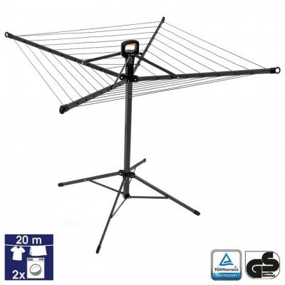Сушарка для білизни підлогова Casa Si Pop-Up Rotary 20m Anthracite (CS92039B), код: 9591