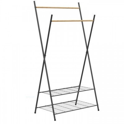 Стійка для одягу Casa Si Garment Rack Bamboo Black (CS92309W04), код: 8511