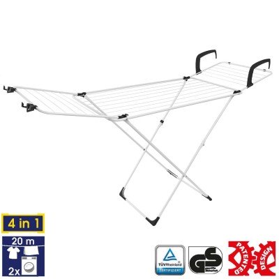 Сушарка для білизни підлогова Casa Si Flex Dry 4in1 White/Black (CS92970002), код: 12306