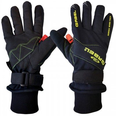 Рукавиці для скандинавської ходьби Gabel Wind Tech N.C.S. Black/Green M (8015012100008), код: 9622
