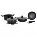Набір посуду Gimex Cookware Set induction 7 предметів Black (6977222) Набір посуду Gimex Cookware Set induction 7 предметів Black (6977222)
