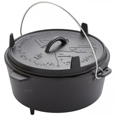 Казан з кришкою Groenberg Askja Pot 33 cm / 10 L Black (266018), код: 8862
