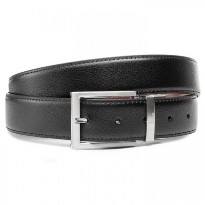 Ремінь чоловічий шкіряний Semi Line Black/Brown (P8231-0 L), код: 8833