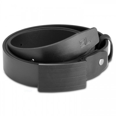 Ремінь чоловічий шкіряний Semi Line Black (P8233-0 XL), код: 8842