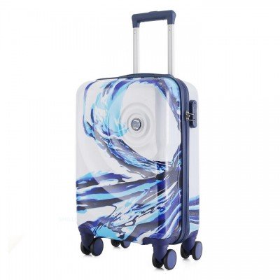 Валіза Semi Line 20" (S) White/Blue Print (T5653-1), код: 8368