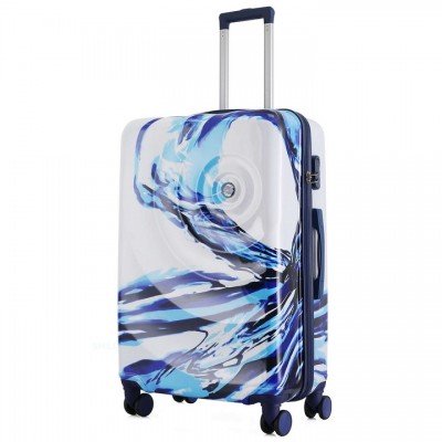 Валіза Semi Line 28" (L) White/Blue Print (T5653-3), код: 8369