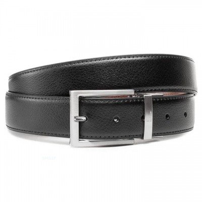 Ремінь чоловічий шкіряний Semi Line Black/Brown (P8231-0 L), код: 8833