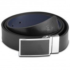 Ремінь чоловічий шкіряний Semi Line Black/Blue (P8234-0 L)