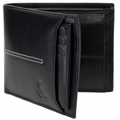 Портмоне чоловіче шкіряне Semi Line RFID Black (P8267-0), код: 10613