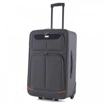 Валіза Semi Line 24" (M) Grey/Orange Lines (T5754-2), код: 10628