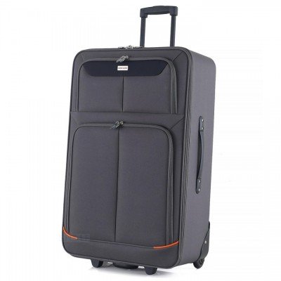 Валіза Semi Line 28" (L) Grey/Orange Lines (T5754-3), код: 10629