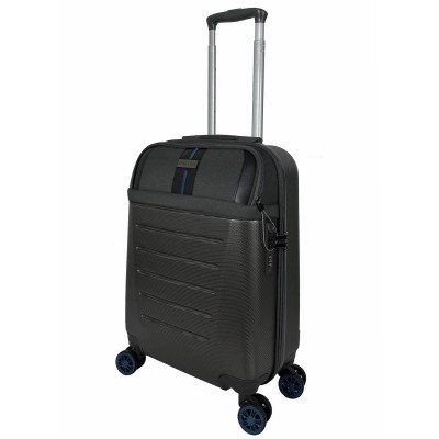Валіза Semi Line 20" (S) Dark Brown/Blue Line (T5736-1)