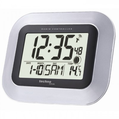 Годинник настінний Technoline WS8005 Silver/Black (WS8005), код: 7976