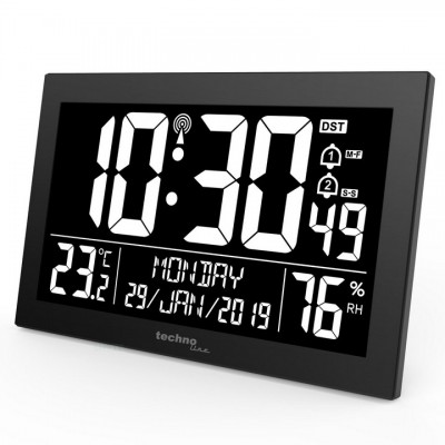 Годинник настінний Technoline WS8017 Black (WS8017), код: 8055