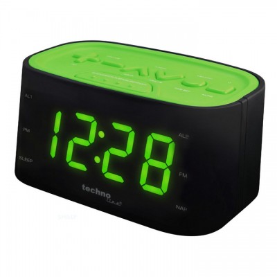 Годинник настільний з радіо Technoline WT465 Black/Green (WT465 grun), код: 8200