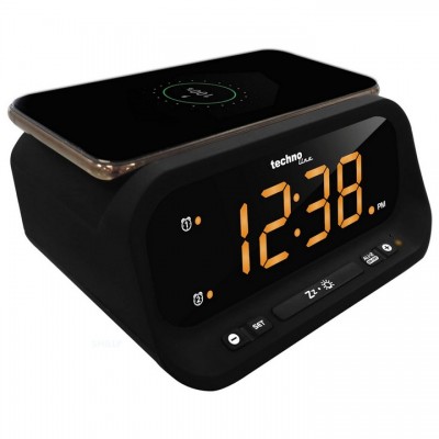 Годинник настільний Technoline WT477 Wireless Mobile Charging Black (WT477), код: 10552