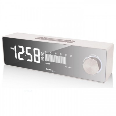 Годинник настільний з радіо Technoline WT483 White/Silver (WT483), код: 8533