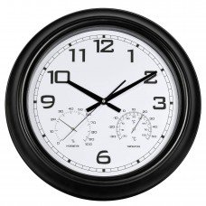 Годинник настінний Technoline 816722 Thermo-Hygro Black (816722)