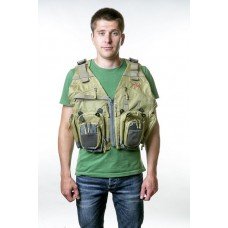 Жилет Tramp Angler рибальський розвантажувальний олива, зелений S/M