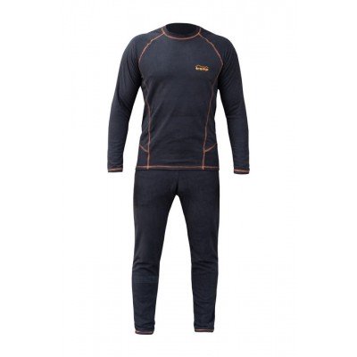 Термобілизна чоловіча Tramp Microfleece комплект (футболка+штани) black UTRUM-020, UTRUM-020-black-XL, код: 11296