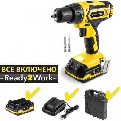 Дриль-Шурупокрут акумуляторний Trotec PSCS 11-20V + кейс (4410000302), код: 8701