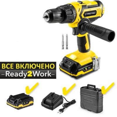 Дриль-Шурупокрут акумуляторний ударний Trotec PHDS 11-20V + кейс (4410000502), код: 8685