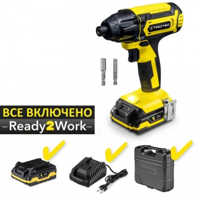 Гвинтоверт імпульсний акумуляторний Trotec PIDS 10-20V + кейс (4410000601), код: 8707