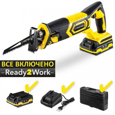 Пила шабельна акумуляторна Trotec PRCS 10-20V + кейс (4431000110), код: 8718