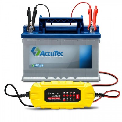 Зарядное устройство для автомобильного аккумулятора Trotec PBCS 2A, 12V, 4-60Ah (4675000001), код: 8731