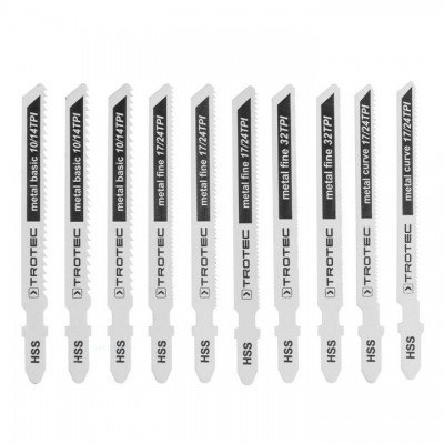 Набір пиляльних полотен для електролобзика Trotec 10 pieces Metal Set (6215001131), код: 8822
