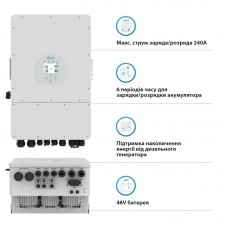 Гібридний сонячний інвертор Deye SUN-12K-SG04 LP3-EU Гібридний сонячний інвертор Deye SUN-12K-SG04 LP3-EU
