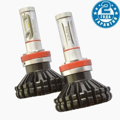 H11 (5000К) Prime-X KC комплект светодиодных ламп (2 шт.), код: 7250
