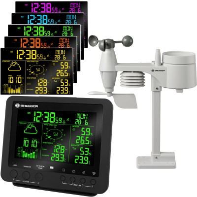 Метеостанція Bresser Weather Center 5-in-1 256 colour Professional Black (7002520CM3000), код: 9006
