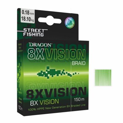 Шнур Dragon Street Fishing 8X Vision 150м. 0,08мм., код: 7495