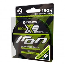 Плетеный шнур ZEMEX IRON X5 150 m, d 0.14 mm, moss green