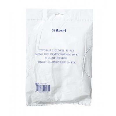 Перчатки одноразовые Sibel 0931002 L, 50шт, код: 6634