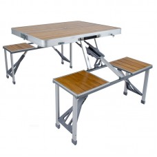 Стол Bo-Camp Bamboo Brown/Silver (1404800)