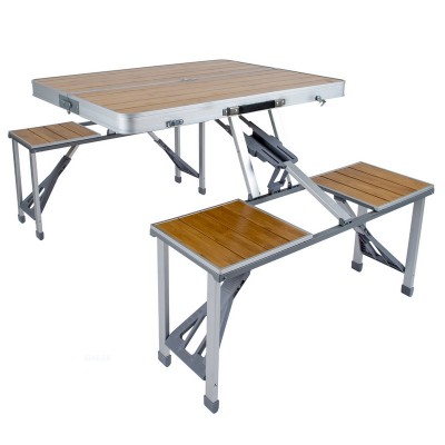 Стол Bo-Camp Bamboo Brown/Silver (1404800), код: 7832
