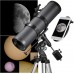 Телескоп Bresser Pollux 150/1400 EQ3 Carbon з сонячним фільтром і адаптером для смартфона (4690900), код: 9749